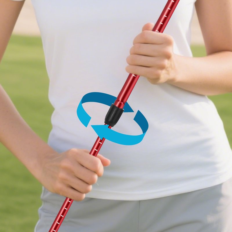 2 Pack Mini Golf Putters, Right and Left Handed Two Way Golf Clubs with 6 Balls, Adjustable Putters for Men and Women ((Black,Red))