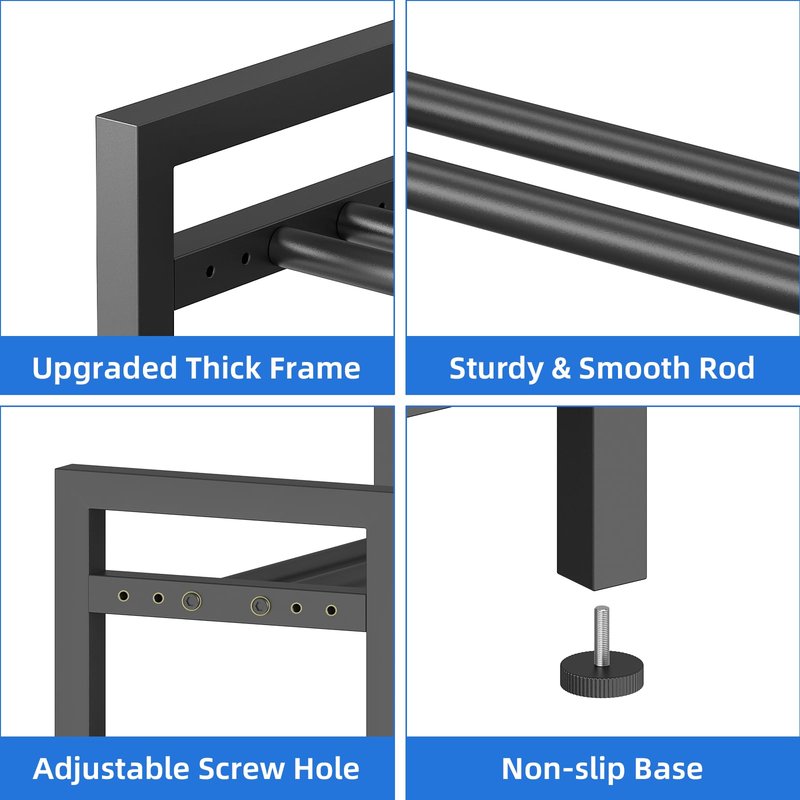 4 Tier Dumbbell Rack,Adjustable Weight Rack for Home Gym,Heavy Duty Weight Stand,800LBS Capacity Kettlebells Storage,Workout Equipment Organizer (Rack Only)
