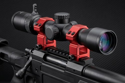 Gotical Universal Metal Dovetail Rifle Scope Mount Rings 1" Ring 25.4mm Adjustable Profile Rings Scope Mount (Red)