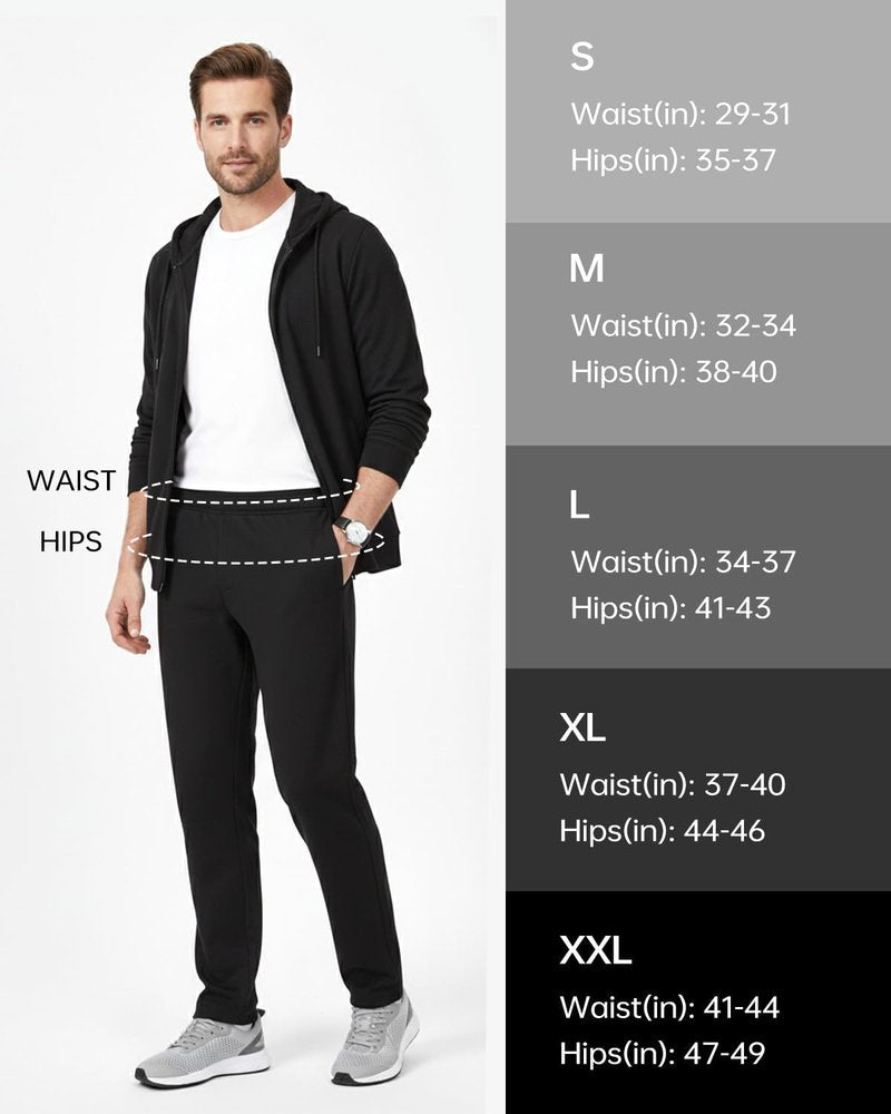 Zylioo Men's Extra Long Sweatpants 36 Inseam Athletic Pants with Pockets Black Extra Long Sweatpants for Men