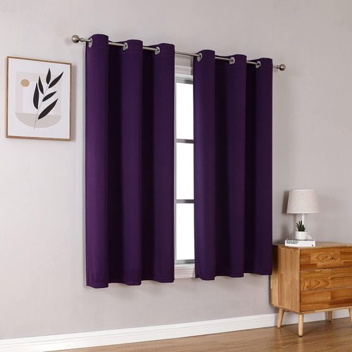 ChrisDowa Blackout Curtains - Thermal Insulated Room Darkening Panels Set (Royal Purple, 38W x 45L)