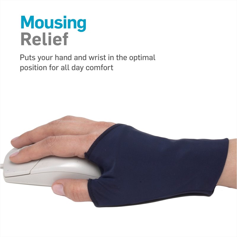 NatraCure Computer Gloves (Carpal Tunnel Relief) Size: Medium/Large - One Pair (Reversible) - (For Wrist and Hand Pain Relief from Typing and Other Repetitive Movements)