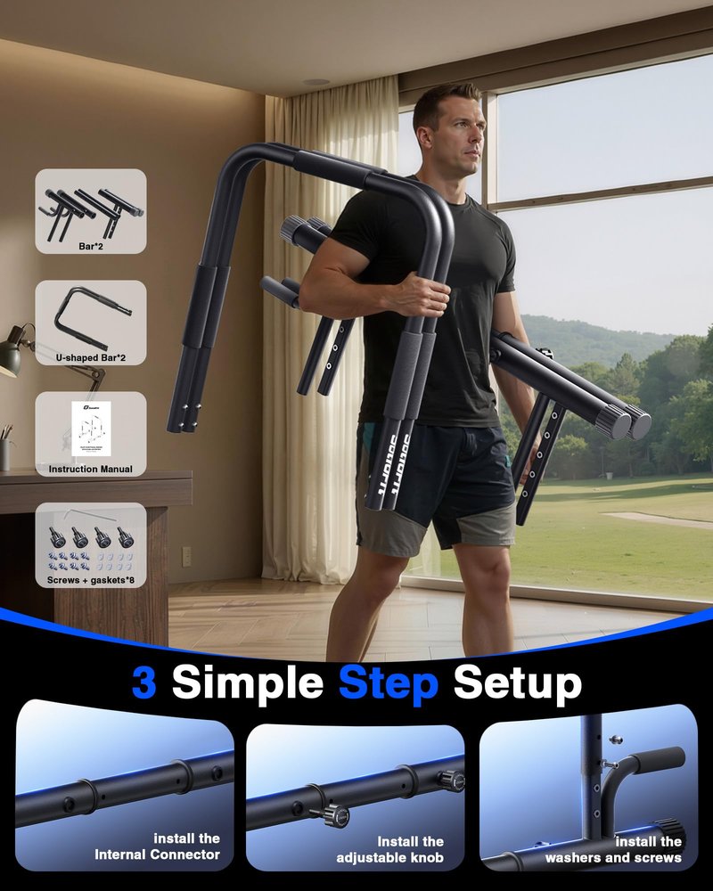 SolidFit Dip Bar & Push Up Bar Black ZZ