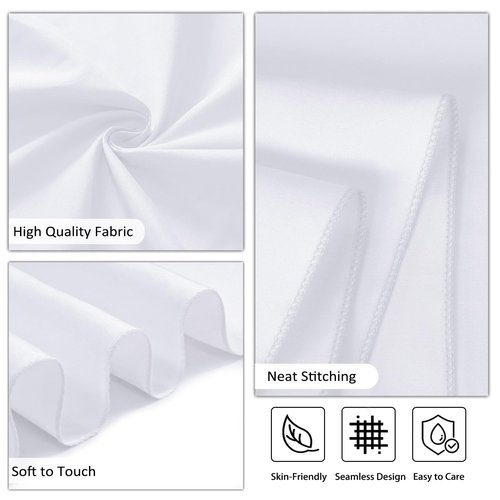 Heneger 8 Pack White Table Cloth 60 x 102 Inch Rectangular Tablecloths for 6 Foot Rectangle Tables, Wrinkle Resistant White Tablecloth Washable Polyester Fabric Table Covers for Party Wedding Banquet