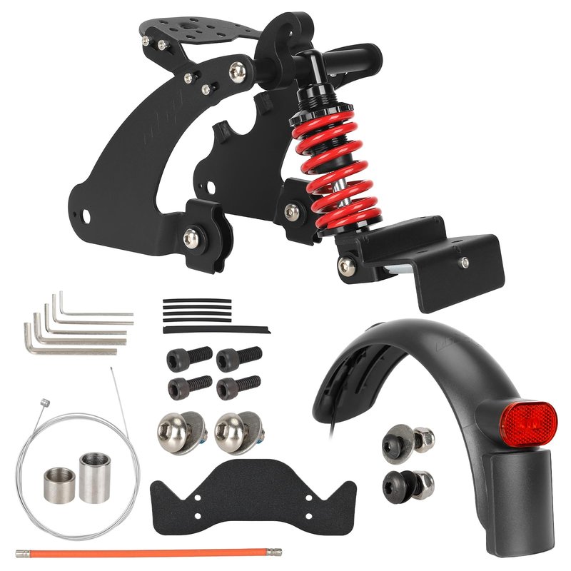 LUCK4U Rear Suspension Upgrade Kit Shock Absorber for Segway Ninebot F20 F25 F30 F40 Electric Scooters with Rear Fender and Large Taillight