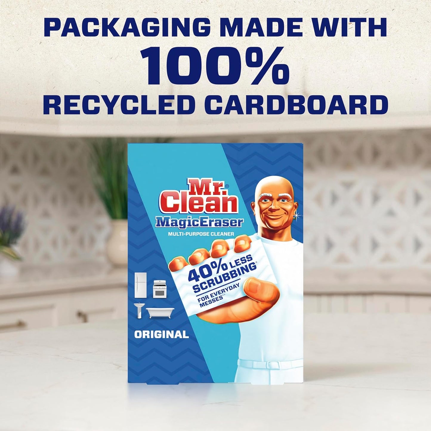 Mr. Clean Magic Eraser Cleaning Pads - Durafoam Technology, 19 Count for Effortless Cleaning