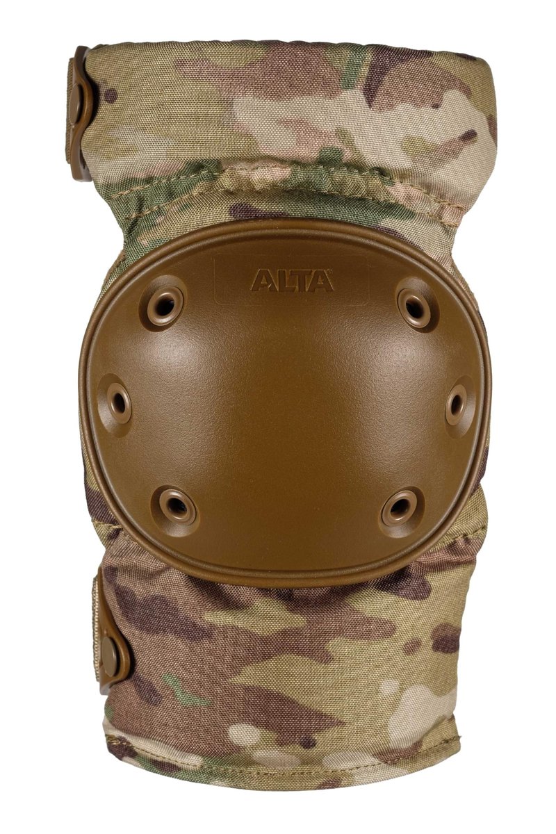 ALTA 52913.16 AltaCONTOUR Knee Protector Pad, MultiCAM Cordura Nylon Fabric, AltaLOK Fastening, Flexible Cap, Round, Coyote