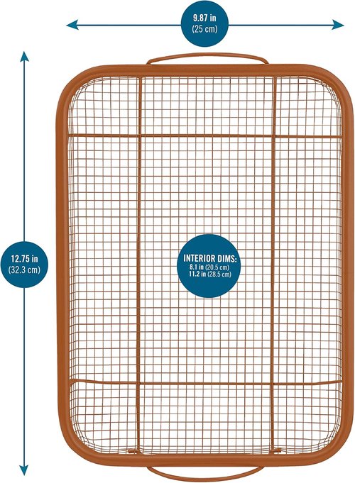 G&S Nonstick Crisper Basket Set - Durable Copper Baking Pan | 2-Piece Easy-to-Use Design