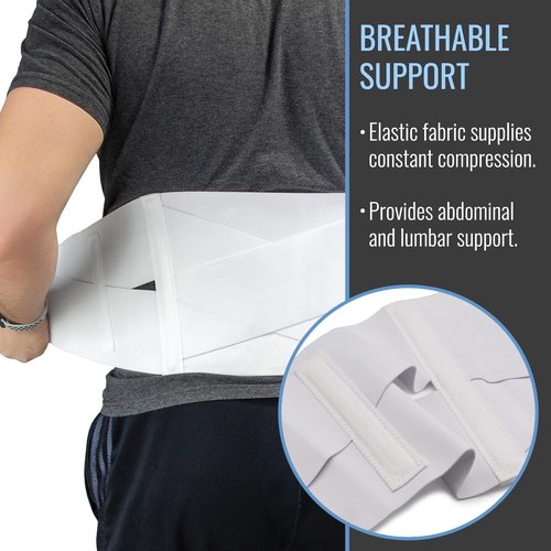 DMI Large Elastic Back Support Brace with Crisscross Design for Extra Support, Elastic Construction Provides Consistent Compression, FSA & HSA Eligible, Adjustable from 36″ - 42″