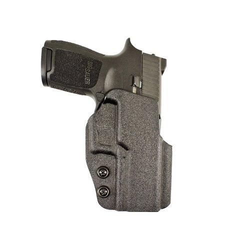 DeSantis Cazzuto OWB Holster for Pistols - Holster OWB, Paddle Holster for Men and Women, Fits SIG P320 Compact with or without Romeo1 Reflex Sight, SIG P320 XCompact - Right Hand Draw, Black