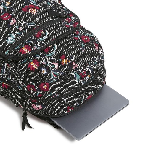 Cotton Campus Backpack, Perennials Noir Dot