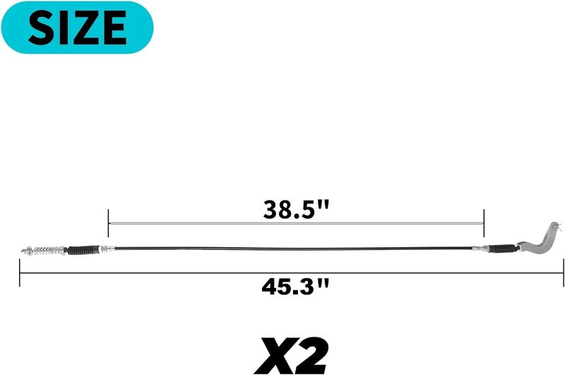 10L0L Golf Cart Transmission Forward Reverse Shift Cable Assembly for 1996-2001 EZGO TXT ST350 ST480 Workhorse MPT 1200 Gas Models, Replace OEM# 72341-G01 72341G01, 50.5" Long (2 Pack)