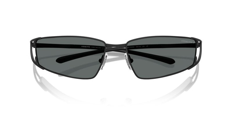 ARNETTE Man Sunglasses Matte Black Frame, Polar Grey Lenses, 64MM