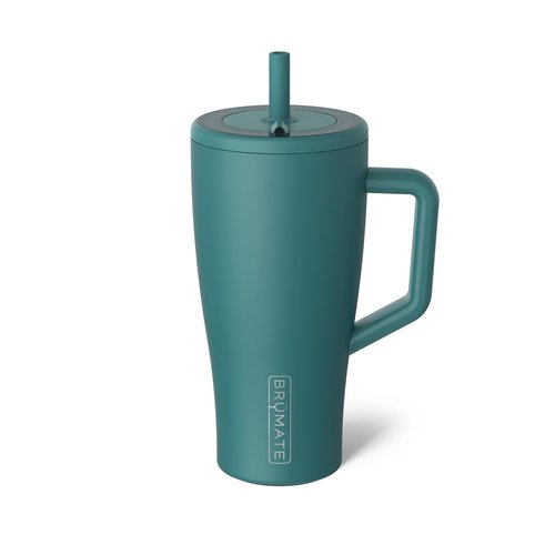 BrüMate Era 30 oz Tumbler with Handle and Straw | 100% Leakproof Insulated Water Bottle Tumbler with Lid and Flexible SoftSip Straw | Made of Stainless Steel | Cup Holder Friendly | 30oz (Juniper)