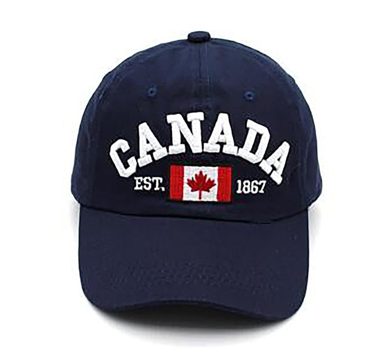 Navy Blue and Red Canada Baseball Cap for Men Women, Canada Day Maple Leaf Flag Dad Hat Golf Cap Sport Outdoor Plain Cap