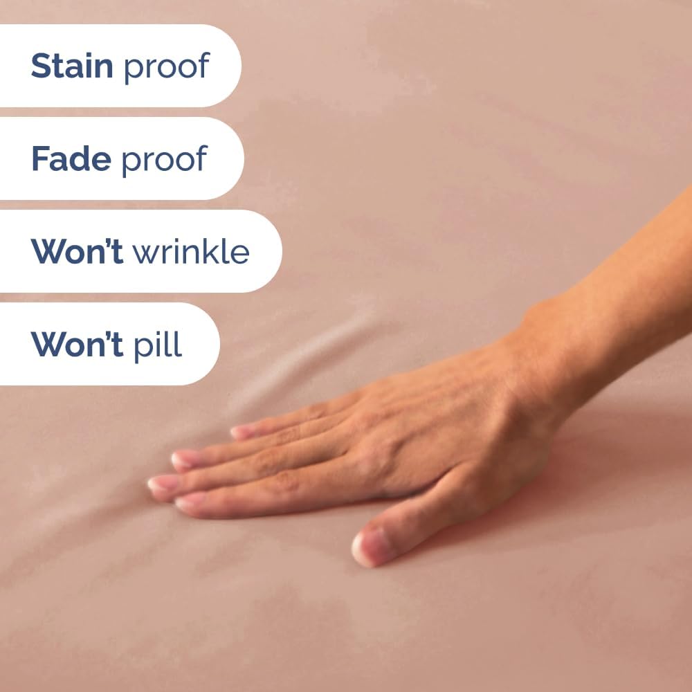 RV Short Queen Sheet Set - Soft, Breathable & Cooling 4-Piece Bedding | Fits 8” to 12” Mattresses - Mauve