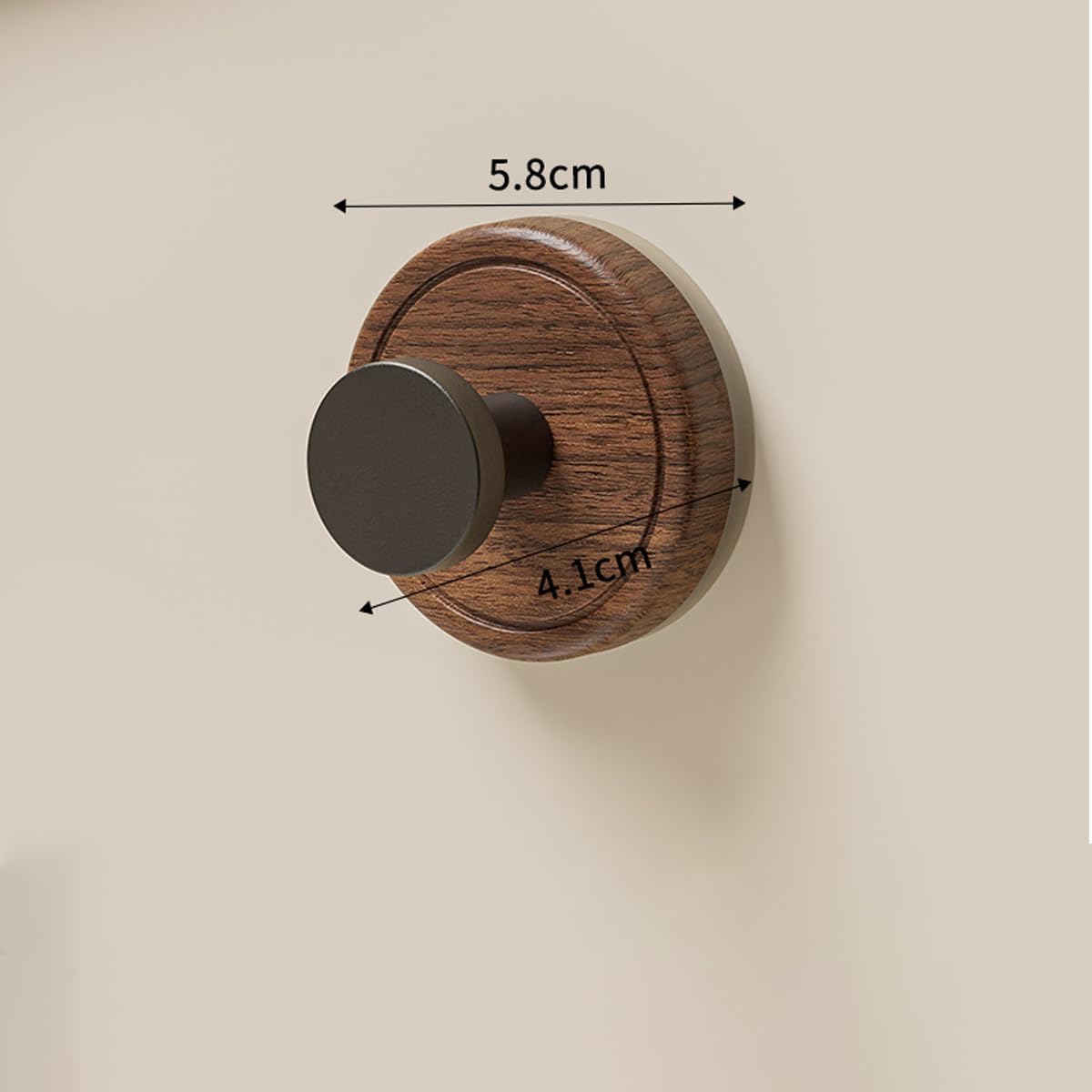 Skiennix Wreath Hanger - Decorative Natural Walnut Wood Hooks for Front Door | 3-Piece Set