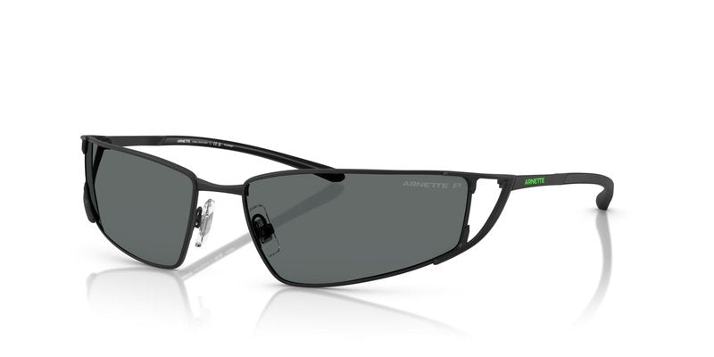 ARNETTE Man Sunglasses Matte Black Frame, Polar Grey Lenses, 64MM
