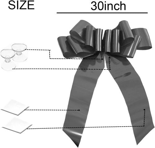 Happy Birthday Car Bow - 30 Inch Big Car Bow for Celebrations, Gifts & Decorations