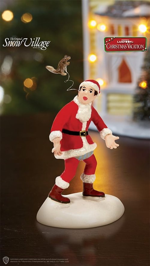 Department 56 | National Lampoon's Christmas Vacation Squirrel Figurine - 4 Inch, Multicolor Decor