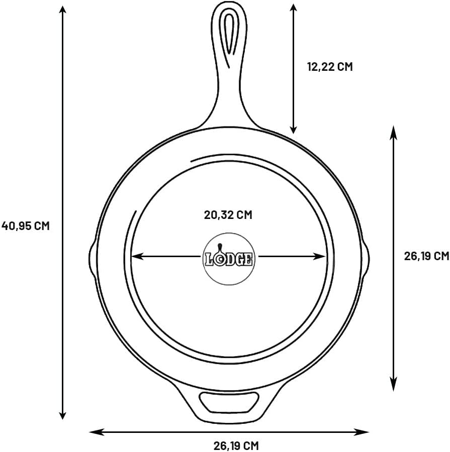 Lodge Seasoned Cast Iron Skillet - PFAS-Free Non-Toxic Cookware - Naturally Non-Stick & Oven Safe - 10.25 Inches
