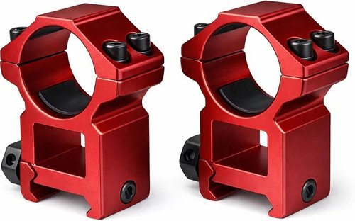Gotical Universal Metal Dovetail Rifle Scope Mount Rings 1" Ring 25.4mm Adjustable Profile Rings Scope Mount (Red)