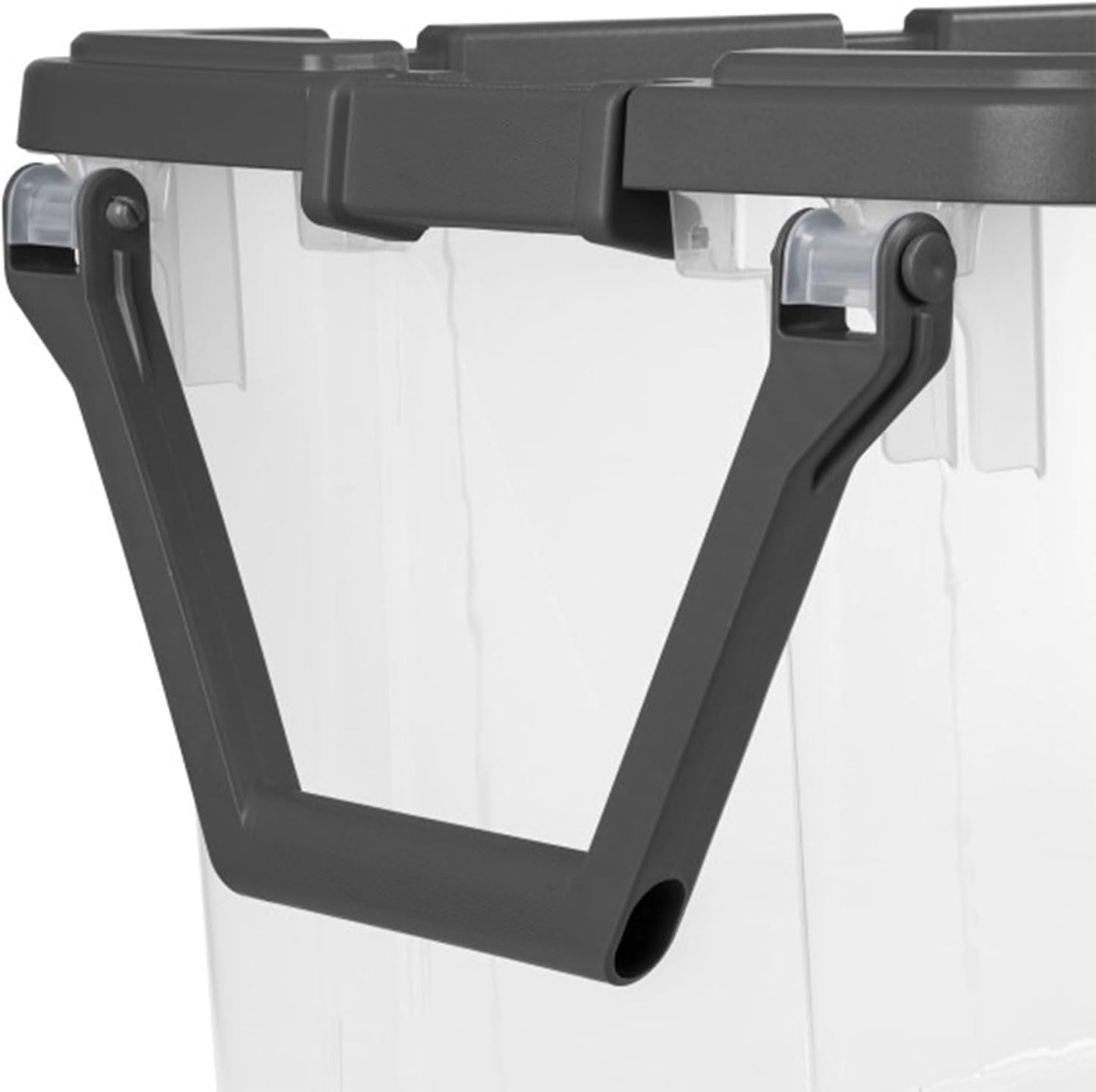 Sterilite 6-Pack Modular Stacker Box - Durable Clear Plastic Storage Bins with Latching Lids | 160 Quart for Organizing Closets, Bathrooms, and Offices