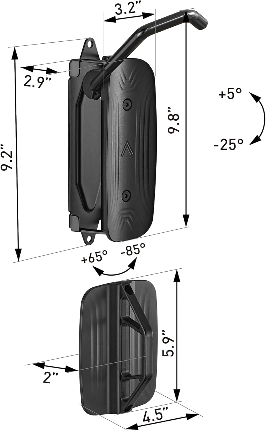 monTEK Swivel Bike Wall Mount - Space-Saving Vertical Bike Rack | Holds Up to 66lbs, Easy Installation, 4 Pack