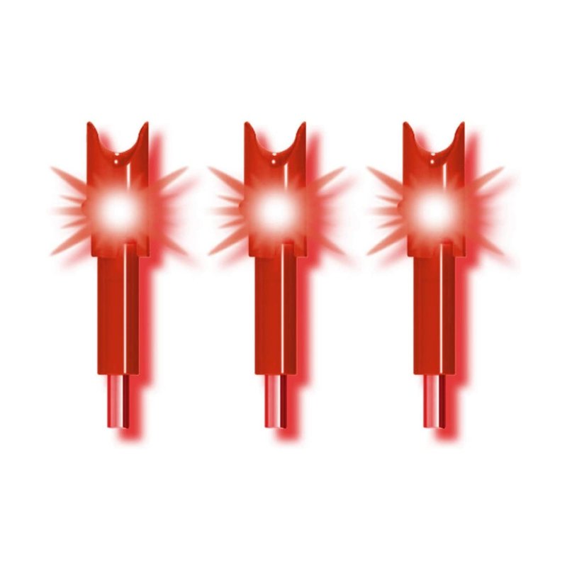 TenPoint Alpha-Brite Lighted Crossbow Nock, Red - Pack of 3 - For Use with Most TenPoint, Wicked Ridge & Horton Innovations Crossbows (Does Not Include Nitro 505)