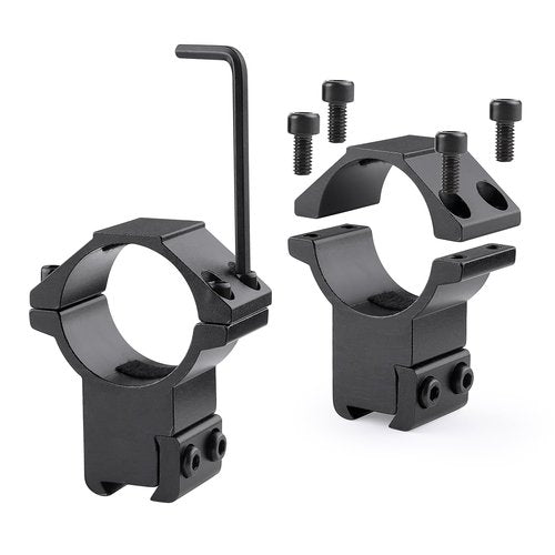 JINSE Green.L 30mm Scope Mount Set of 4, 2 High & 2 Medium Scope Mounts for 11mm Dovetail Rail, Secure Mounting for Rifle Scopes