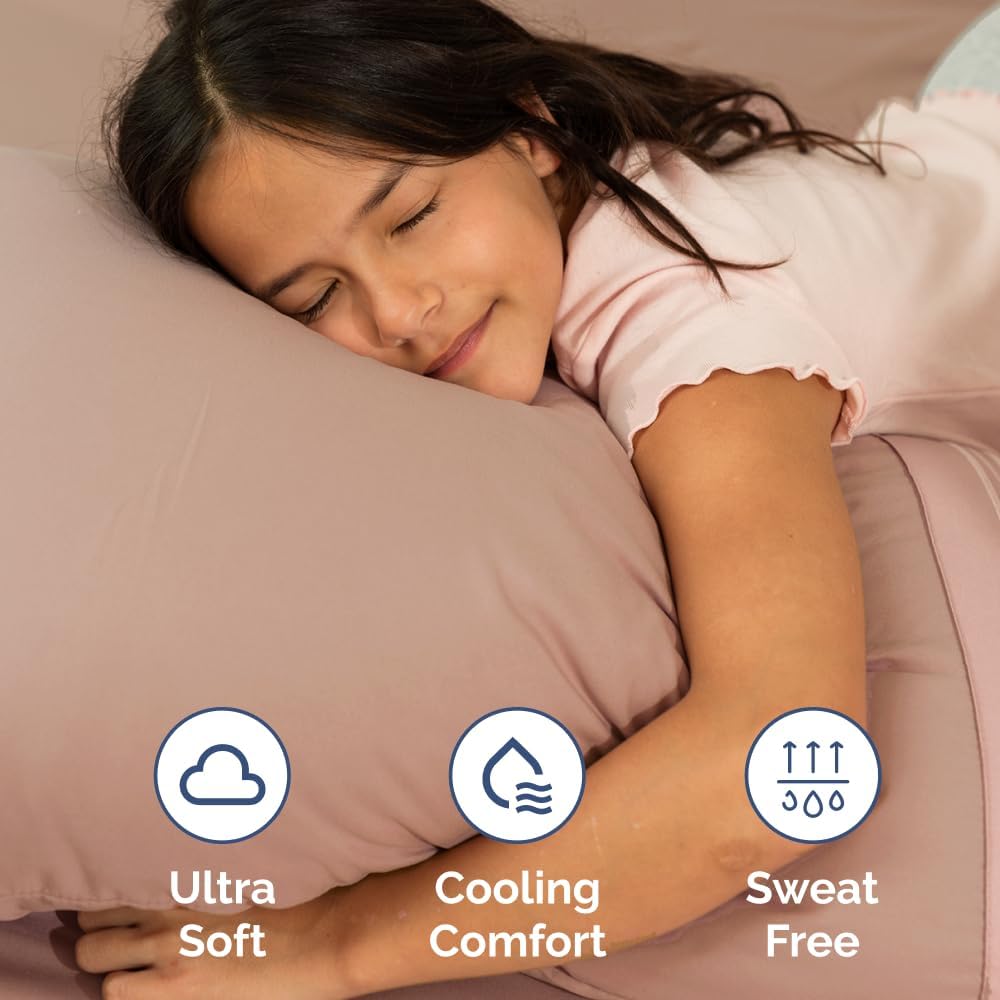 RV Short Queen Sheet Set - Soft, Breathable & Cooling 4-Piece Bedding | Fits 8” to 12” Mattresses - Mauve