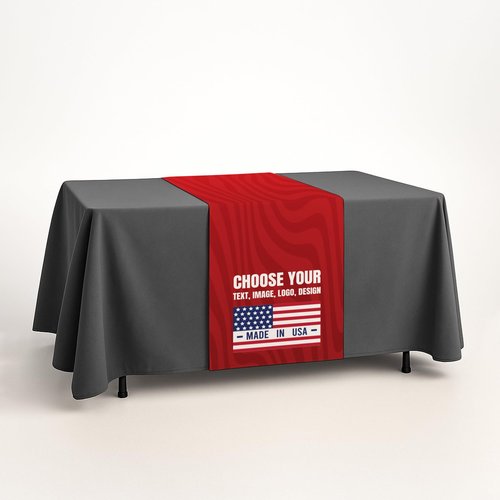 Custom Table Runner for Table by BCB Print - Personalized Table Sign with Your Photo, Text or Logo | HD Print Table Runner for Shows & Events | Fast Delivery | Made in USA | Sizes 12"x72" to 36"x72"