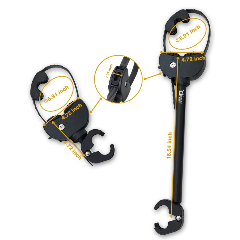 2-Pack Adjustable Lockable Ratchet Straps Frame Holders with Soft Rubber Padding and Keys for E-Bike Carriers and Bike Racks