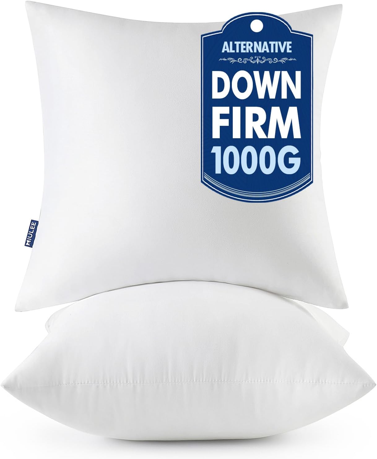 MIULEE Throw Pillow Inserts - Pack of 2, 28x28 Inch, 100% Virgin Fiber Filling for Bed & Couch