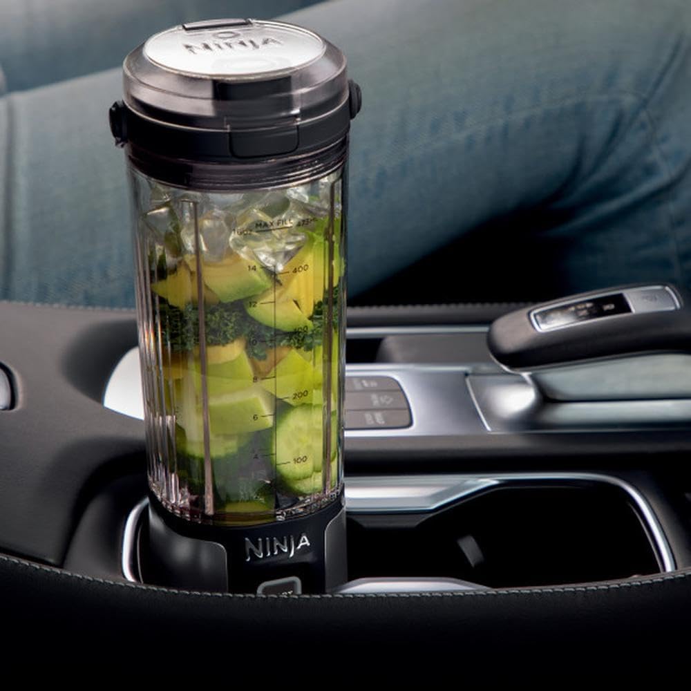 Ninja BC151BK Portable Blender - Cordless 18oz Personal Blender for Smoothies & Shakes | BPA Free, USB-C Rechargeable, Black
