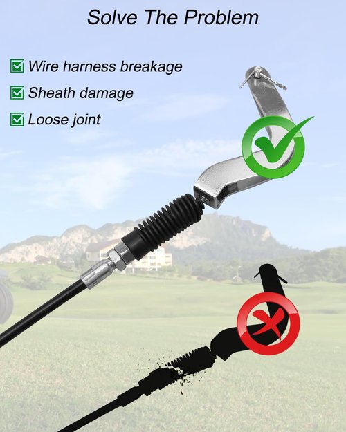 Forward and Reverse Transmission Shift Cable Assembly Fit for Golf Cart EZGO 1996-2001 4-Cycle Gas with ST350 / ST480 Engines Replace 72341-G01 CBL52341 CBL-019 72341G01 15977IC N72341, 2 Pcs