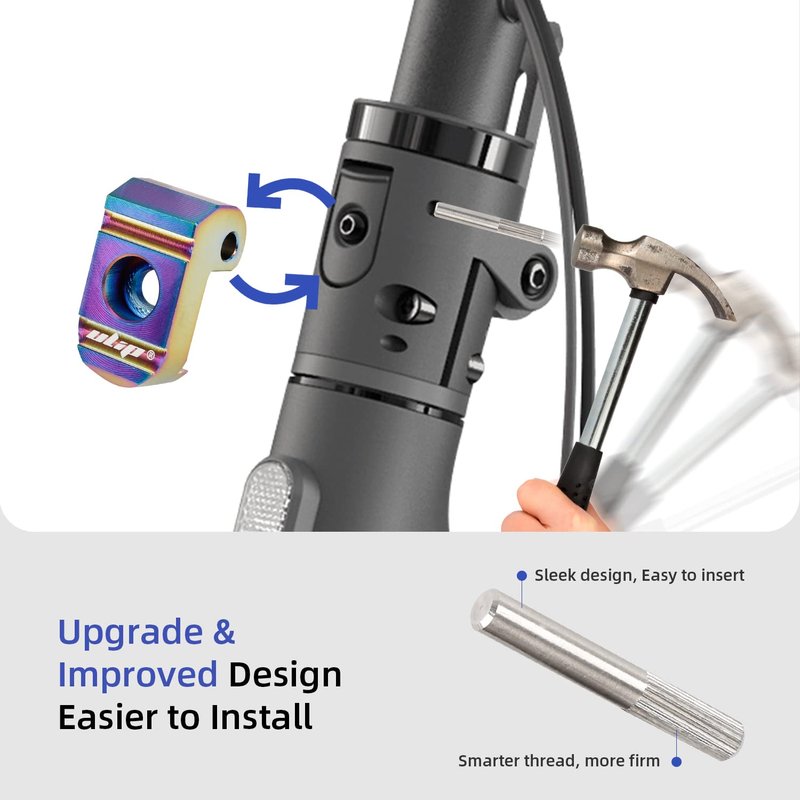 ulip Scooter 304 Stainless Steel Front Folding Lock Buckle Latch with 2 PCS Pins Replacement Parts for Xiaomi M365 Pro Pro2 1S MI3 Essential Lite Scooter(Multicolor)