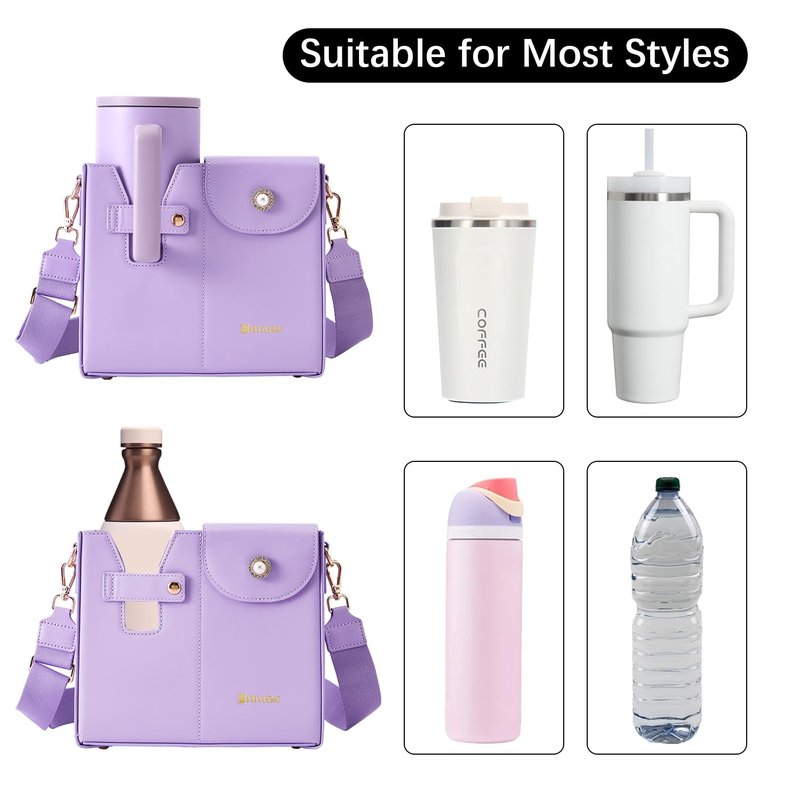 Tumbler Purse, Stanley Purse Cup Holder Bag, Water Bottle bag that hold Stanley Cup, Crossbody Bag for Tumbler 40oz