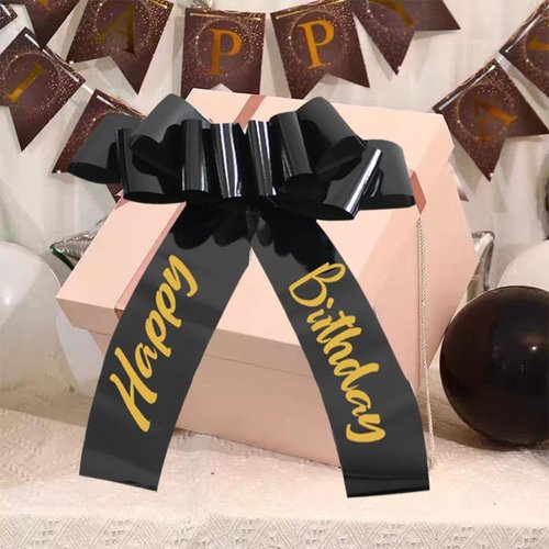 Happy Birthday Car Bow - 30 Inch Big Car Bow for Celebrations, Gifts & Decorations