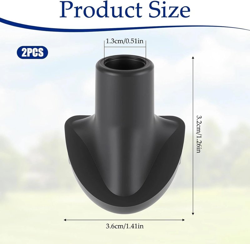 2pk Black Universal Golf Bag Stand Feet – Durable Rubber, Anti-Slip for Turf/Rain, Tool-Free Install (Fits Most Brands)