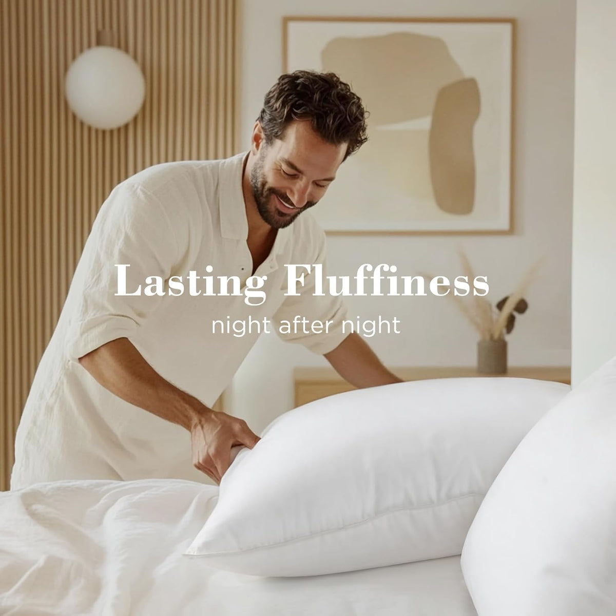 Viewstar King Size Bed Pillows - Set of 2 Soft Down Alternative for All Sleep Positions | White