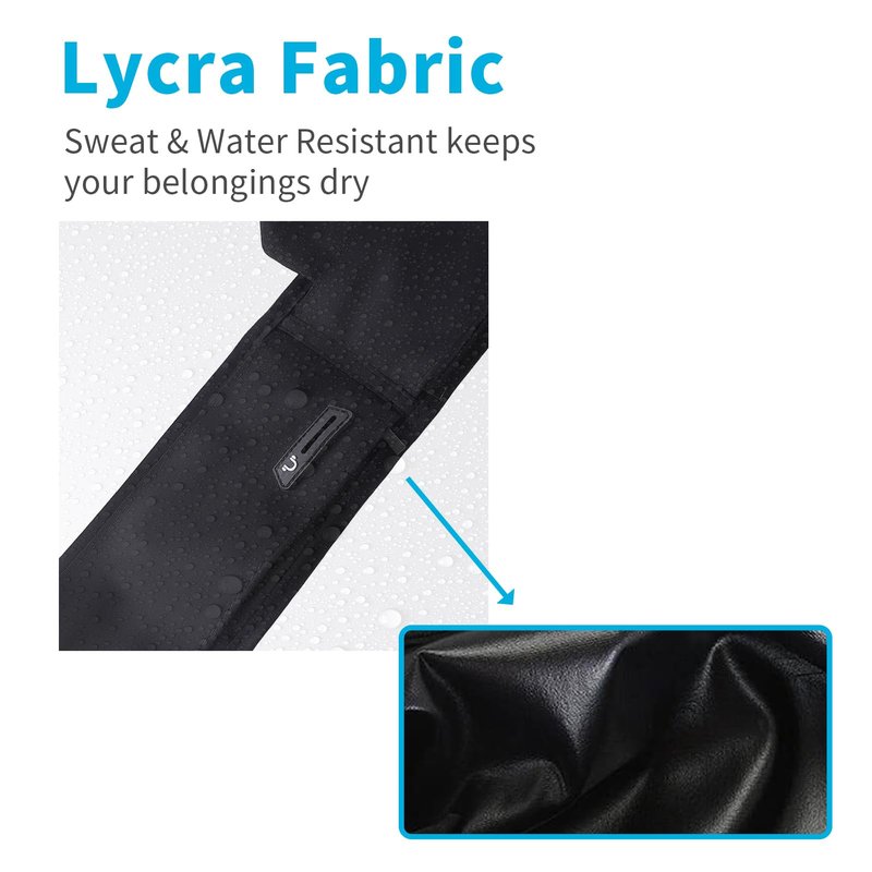 Running Hydration Belt with Water Bottle Holder, Phone Storage, Black