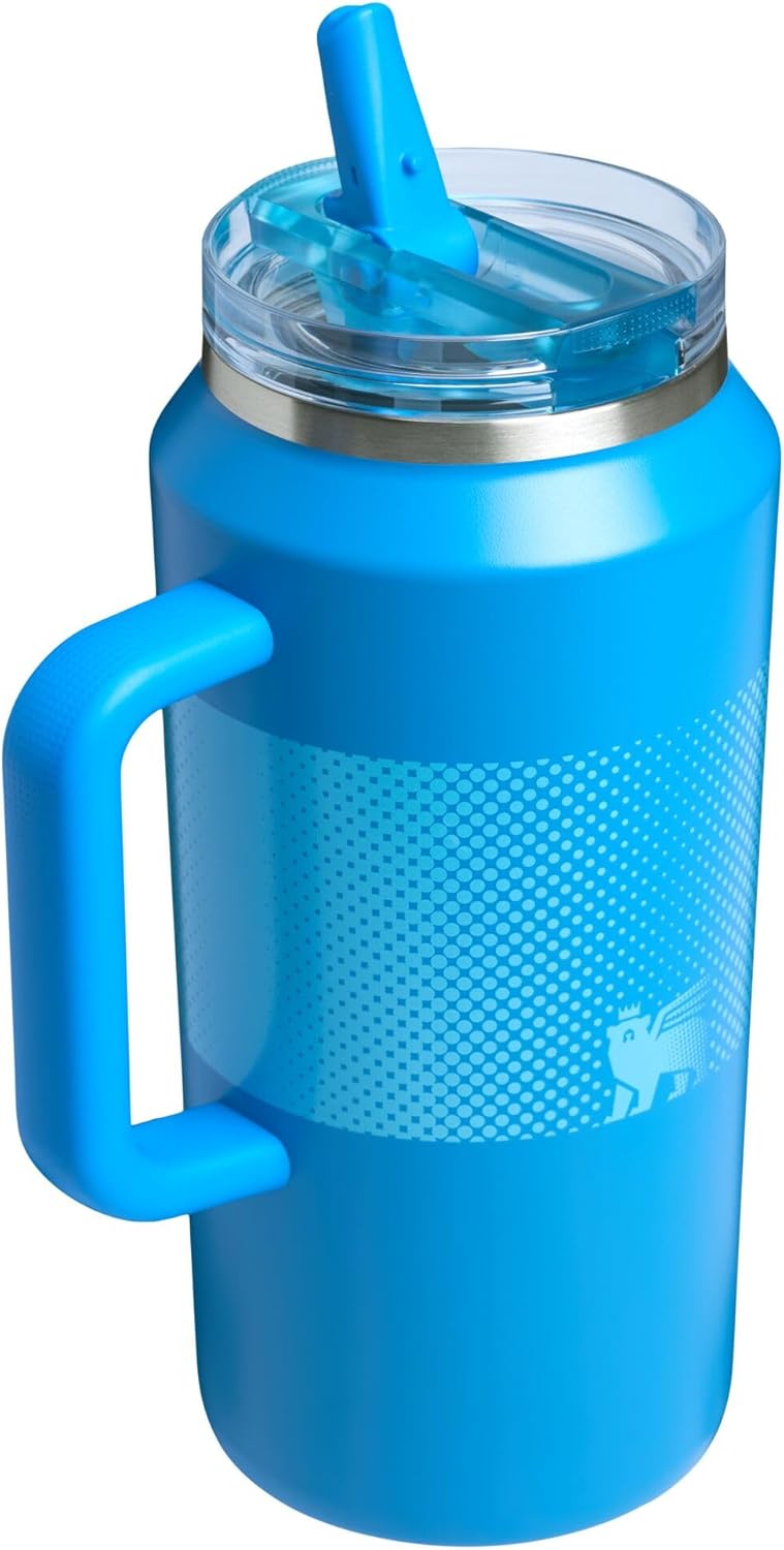 STANLEY Quencher ProTour 64 oz Tumbler - Leakproof Lid, Built-In Straw & Handle | Insulated Stainless Steel | Azure Fade