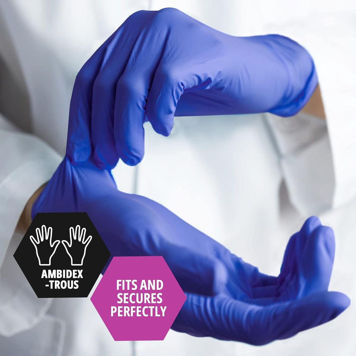 Med Pride Nitrile Medical Exam Gloves - Disposable, Powder & Latex-Free for Doctors, Nurses, Home Use