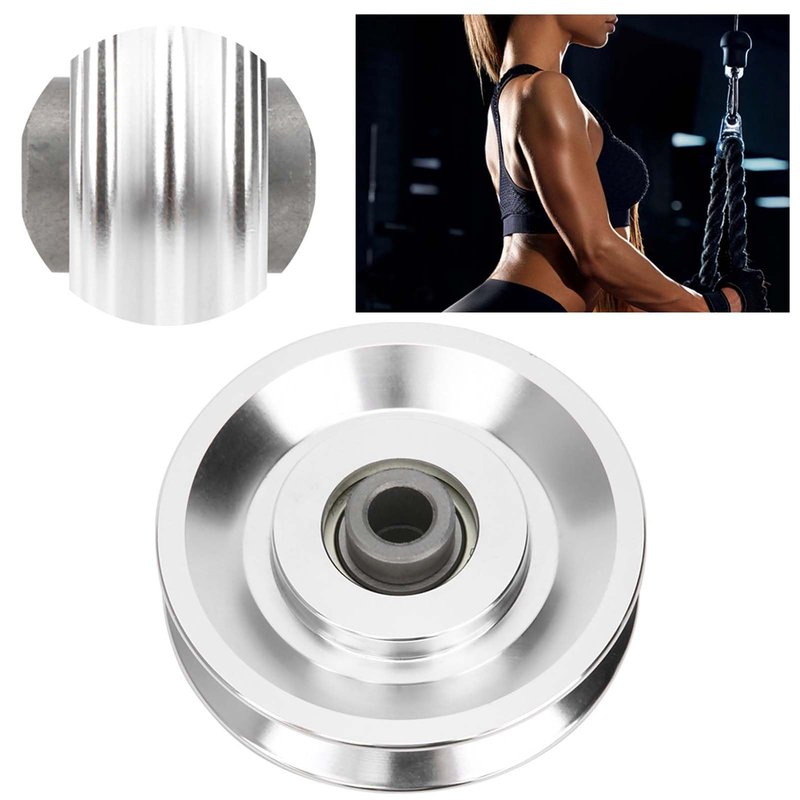 Moofey Aluminum Pulleys, 80mm Diameter Pulley Wheel, Gym Pulley for for Cable Machine Gym Equipment Part Garage Door