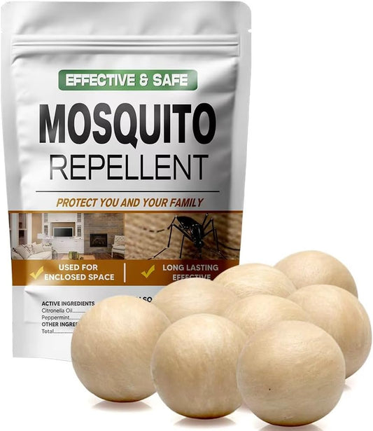 AUDQQM Mosquito Repellent Balls - Effective Indoor & Outdoor Mosquito Control | Lasts 60 Days - 8 Pack