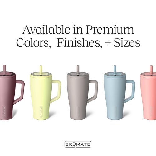BrüMate Era 30 oz Tumbler with Handle and Straw | 100% Leakproof Insulated Water Bottle Tumbler with Lid and Flexible SoftSip Straw | Made of Stainless Steel | Cup Holder Friendly | 30oz (Juniper)