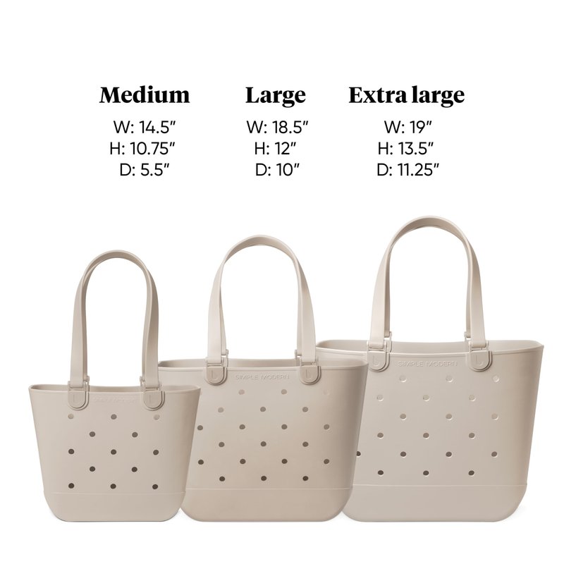 Simple Modern Large Beach Bag | Waterproof Getaway Rubber Tote with Zipper Pocket for Travel, Pool, Boat, Groceries, Sports | Electric Lavender