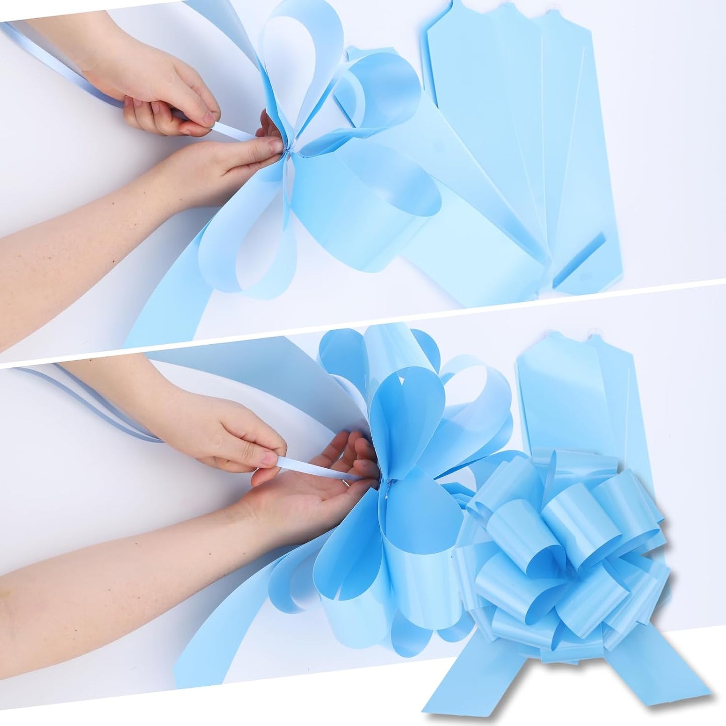Pull Bow by Large | 12-Inch Light Blue Gift Bow Set - Perfect for Presents, Parties & Decorations