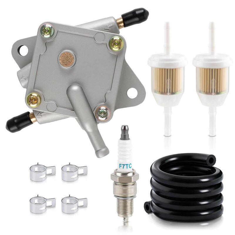 AUTOKAY 72021-G01 Golf Cart Fuel Pump Fits for EZGO TXT MEDALIST Golf Cart 4-Cycle 295CC 350CC 1994-UP with Fuel Line Spark Plug
